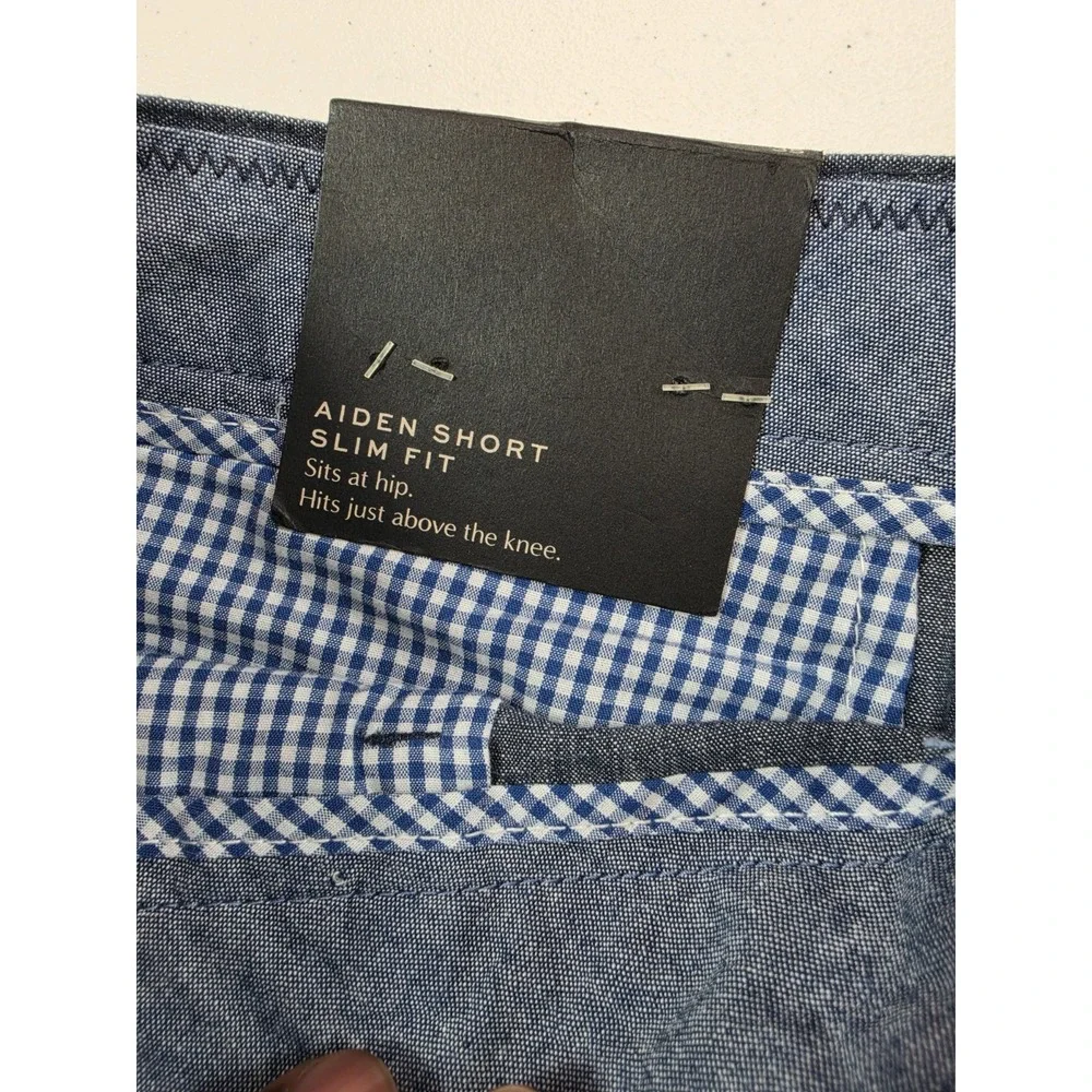 NEW Banana Republic Aiden Shorts Slim Fit Chambray Chino Size 35(36) MSRP $59